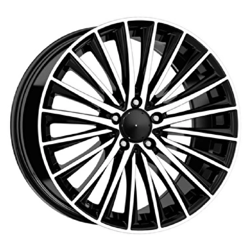 9.0X18" PCD 5X112 Kormetal DY988 BLACK DIAMOND ET48 66.6 mm