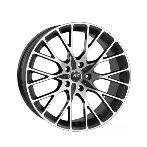9.0X18" PCD 5X112 RC 224 BLACK POLISH ET49 66.6 mm