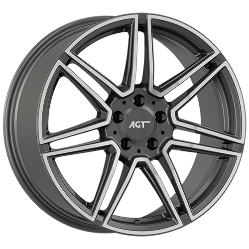9.0X19" PCD 5X112 AGT Wheels 19266-2 ET48 66.60 mm Titan Diamond