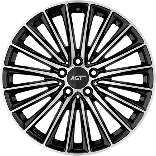 9.0X19" PCD 5X112 AGT Wheels 19269-2 ET45 66.60 mm Gloss Black Diamond