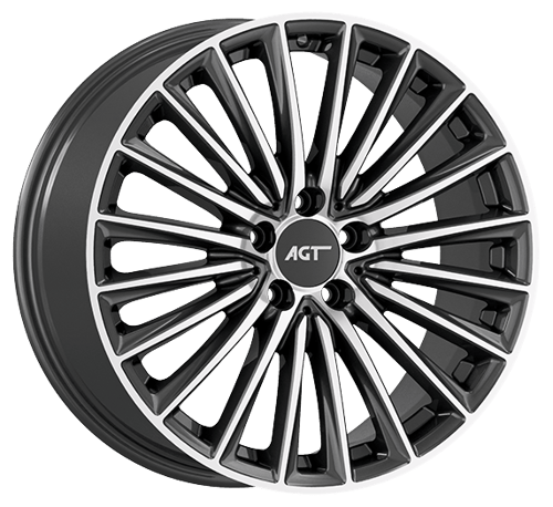 9.0X19" PCD 5X112 AGT Wheels 19269-2 ET60 66.60 mm Titan Diamond