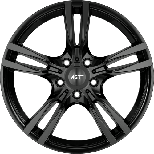 9.0X19" PCD5X120 AGT Wheels 19187 ET45 Gloss Black 72.6 mm