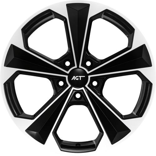 9.0X20" PCD 5X112 AGT Wheels 20062 Bavyera ET38 Black Diamond 72.60 mm