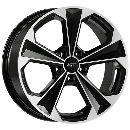 9.0X20" PCD 5X112 AGT Wheels 20062 Bavyera ET38 Black Diamond 72.60 mm