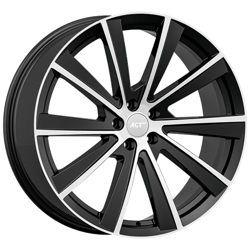 9.0X21" PCD 5X108 AGT Wheels 21251 Merlin ET40 63.40 mm Black Diamond