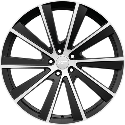 9.0X21" PCD 5X108 AGT Wheels 21251 Merlin ET40 63.40 mm Black Diamond