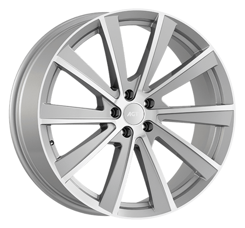 9.0X21" PCD 5X108 AGT Wheels 21251 Merlin ET40 63.40 mm Silver Diamond