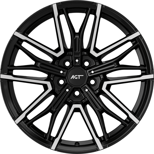 9.5X19" PCD 5X112 AGT Wheels 19272-2 ET40 66.60 mm Gloss Black