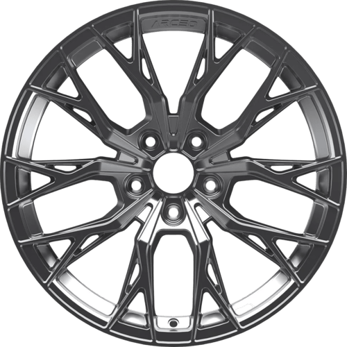 9.5X19" PCD 5X112 Arceo Wheels ARC-19239-22 ET42 Hyper Black Roma 73.1 mm