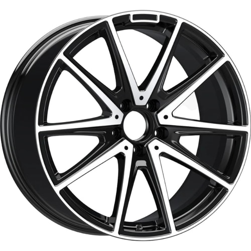 9.5X19" PCD 5X112 EMR Wheels EMR-A331-01 ET48 66.6 mm BLACK DIAMOND