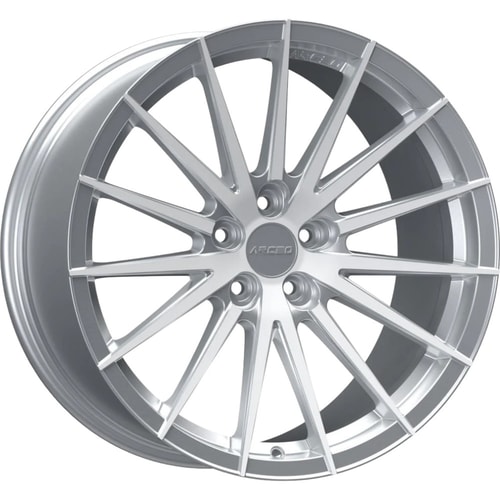 9.5X19" PCD 5X114.3 Arceo Wheels ARC-S1012-29 ET42 Silver Diamond Lisbon 73.1 mm
