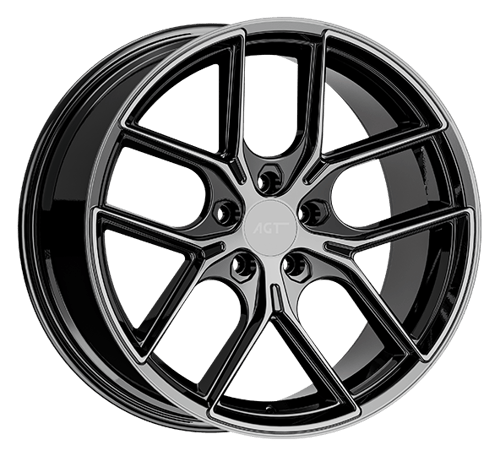 9.5X19" PCD 5X120 AGT Wheels 19258-2 FER-R01 ET35 72.6 mm Black Diamond