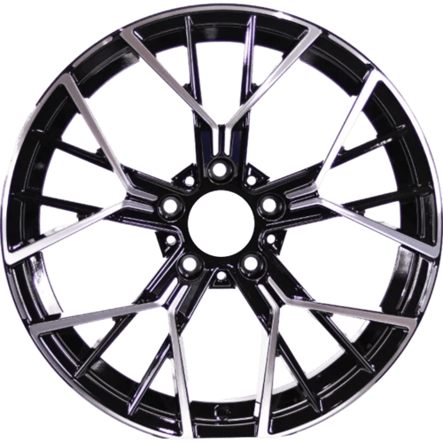 9.5X19" PCD5X120 Kormetal 719 ET37 Black Diamond 72.6 mm