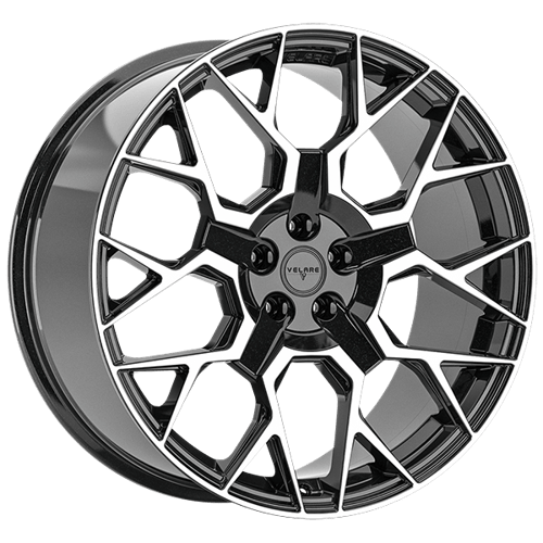 9.5X22" PCD 5X108 Velare 22083 ET33 74.10 mm Santorini Black Diamond