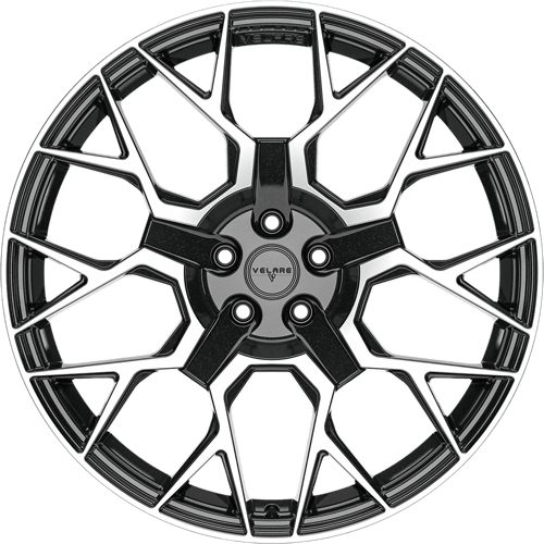 9.5X22" PCD 5X108 Velare 22083 ET33 74.10 mm Santorini Black Diamond