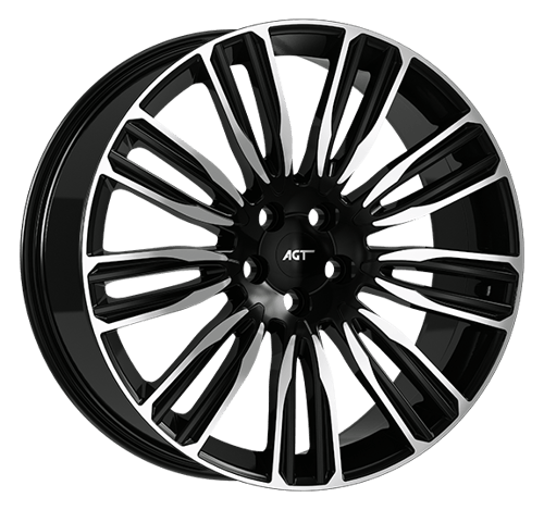9.5X22" PCD 5X120 AGT Wheels 22188 ET48 72.60 mm Gloss Black