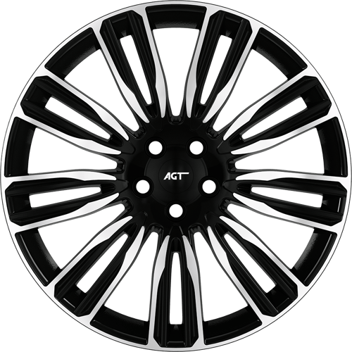 9.5X22" PCD 5X120 AGT Wheels 22188 ET48 72.60 mm Gloss Black