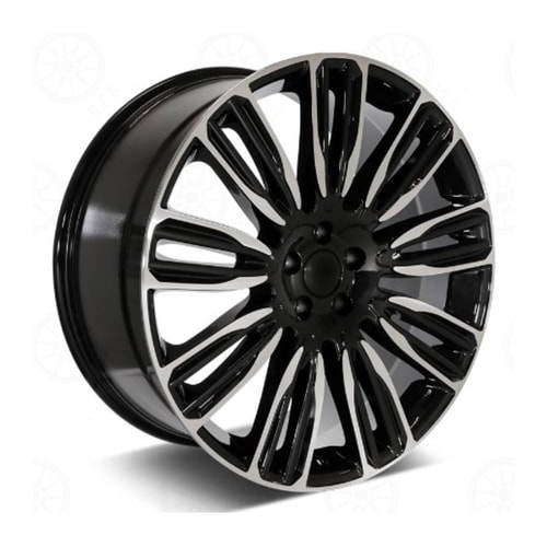 9.5X22" PCD 5X120 EMR Wheels EMR-22188-05 BLACK DIAMOND ET48 72.6 mm