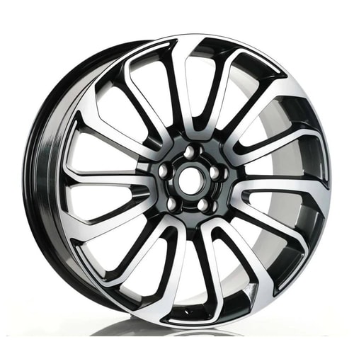 9.5X22" PCD 5X120 EMR Wheels EMR-A959-03 GUN METAL DIAMOND ET45 72.6 mm