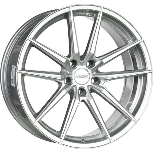 9.0X18" Arceo Wheels ARC 18190 Monaco Silver Diamond PCD 5x112 ET40