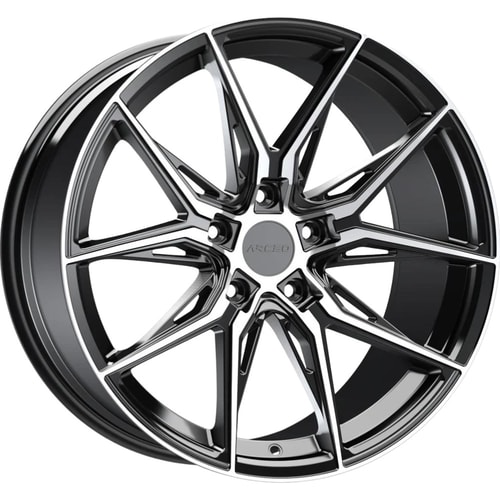 9.5X19" Arceo Wheels ARC 19177 Marseille Black Diamond PCD 5x120 ET37