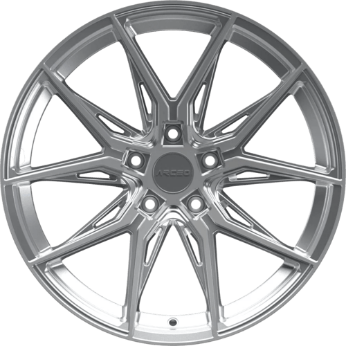 9.5X19" Arceo Wheels ARC 19177 Marseille Silver Diamond PCD 5x112 ET40