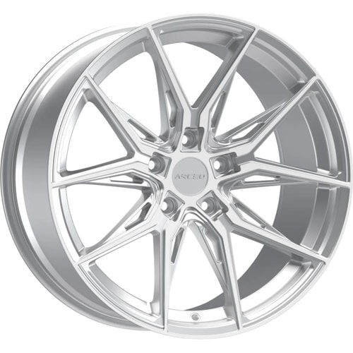 9.5X19" Arceo Wheels ARC 19177 Marseille Silver Diamond PCD 5x112 ET40