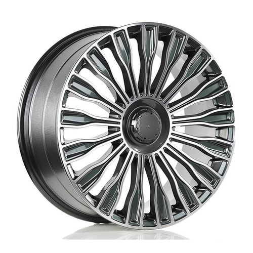 9.5X20" EMR Wheels EMR A327 Black Diamond PCD 5x112 ET49