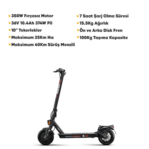 Ducati Pro-II Evo Black Elektrikli Scooter